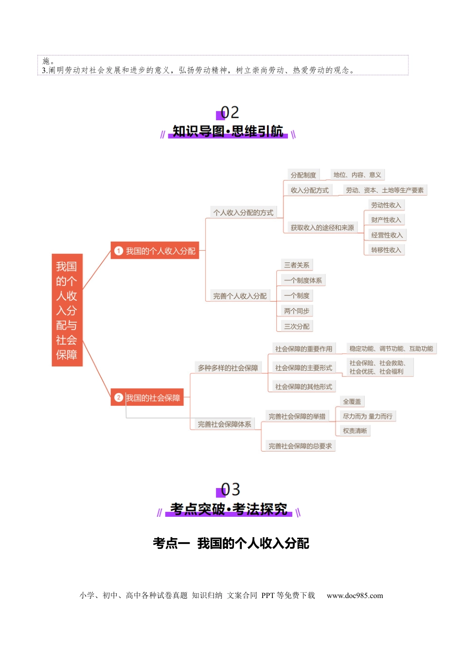 高考政治第08讲  我国的个人收入分配与社会保障（讲义）（原卷版）.docx