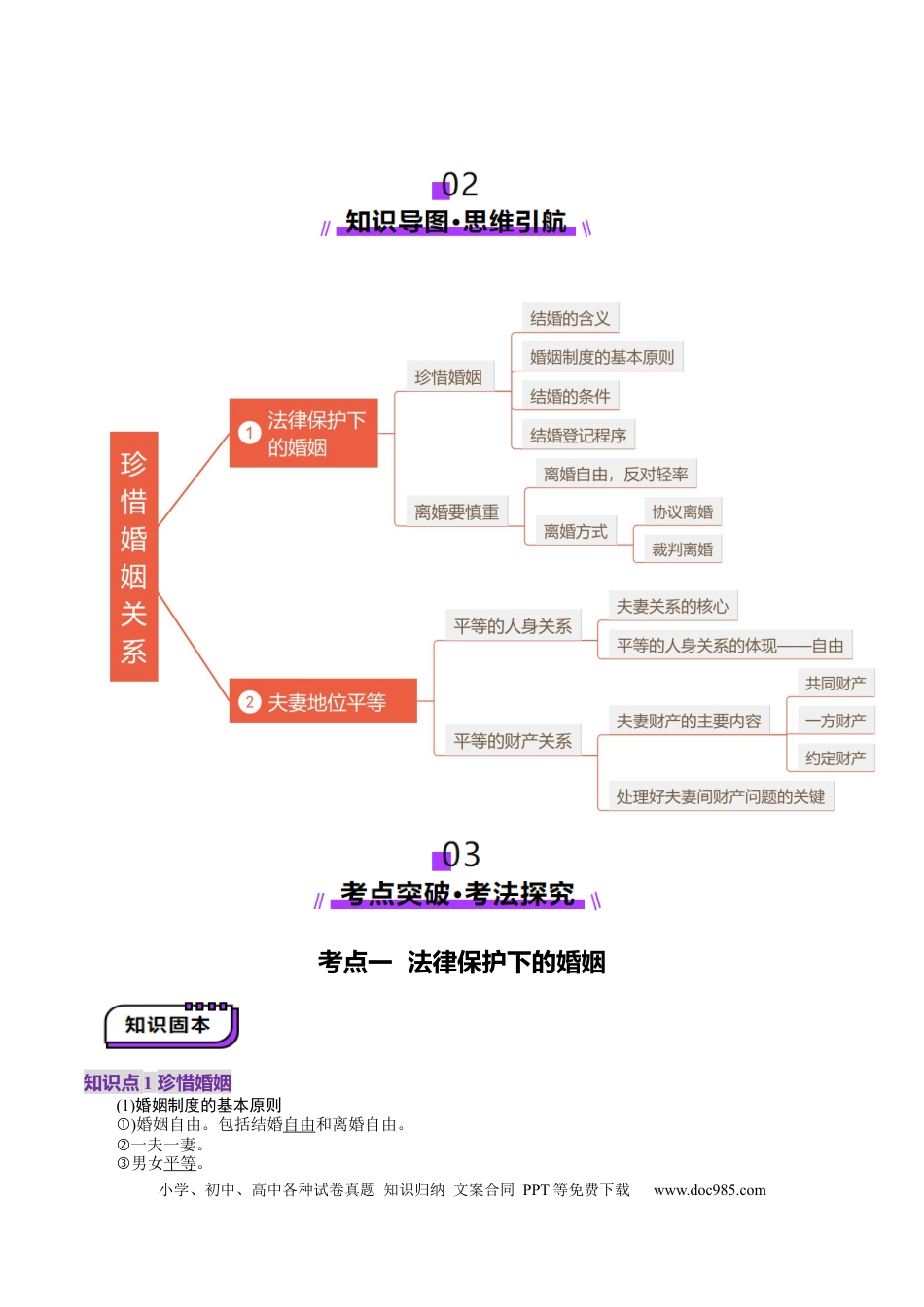 高考政治第06课  珍惜婚姻关系（讲义）（原卷版）.docx