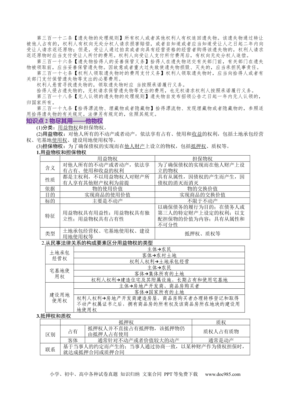 高考政治第02课  依法有效保护财产权（讲义）（解析版）.docx