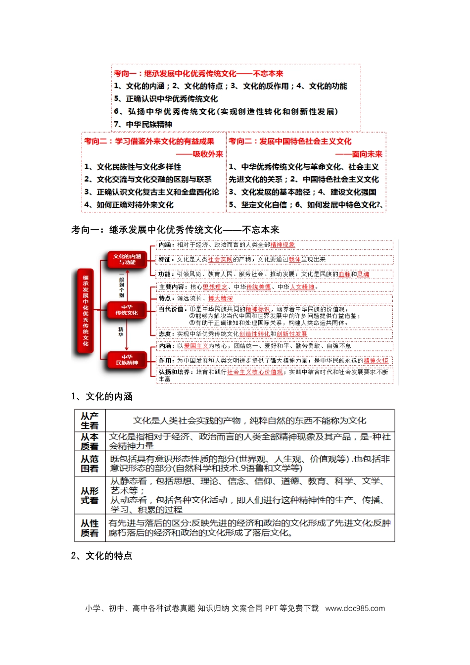 高考政治专题十++文化传承与文化创新+（教学设计）-2023年高考政治二轮复习讲练测（新高考专用）.docx