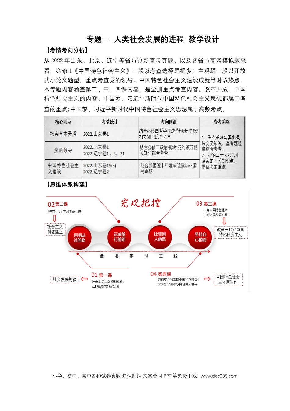 高考政治专题二  站起来、富起来、强起来 （教学设计）-2023年高考政治二轮复习讲练测（新高考专用）.docx