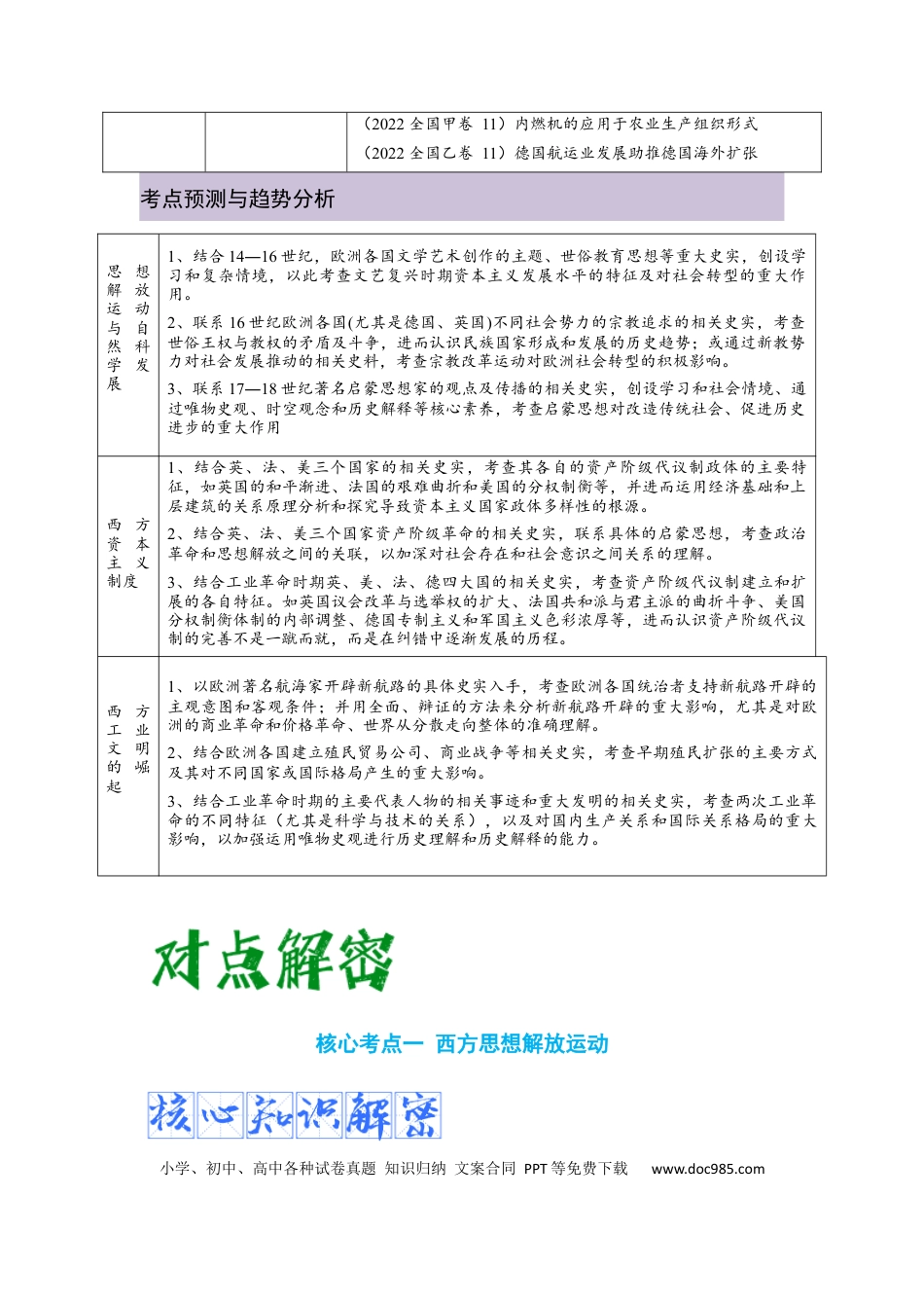 高考历史 解密10 近代时期的世界（复习讲义）-【高频考点解密】2023年高考历史二轮复习讲义+分层训练 .docx