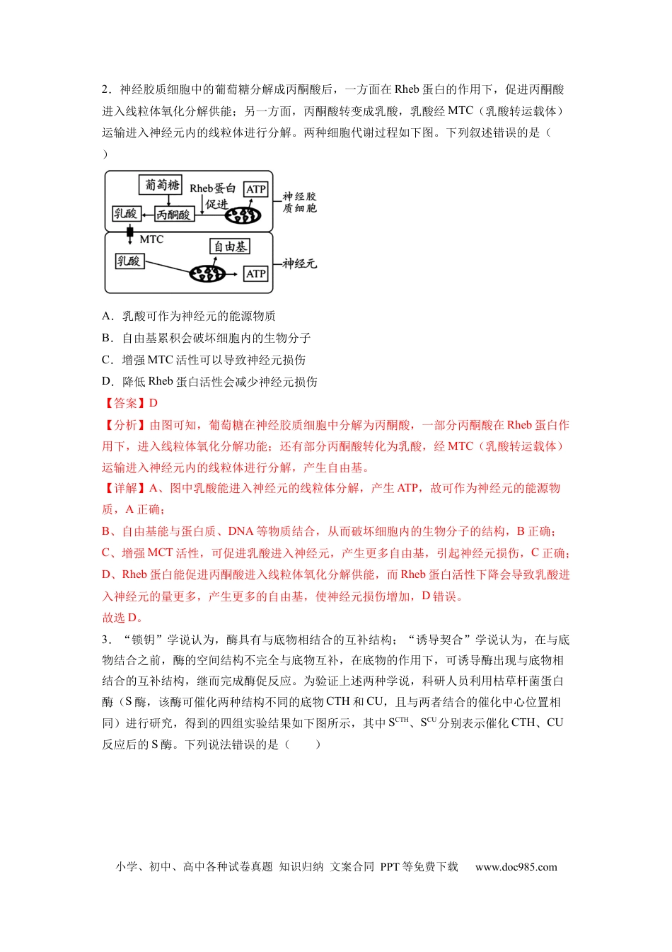高三生物生物（山东卷）（全解全析）.docx