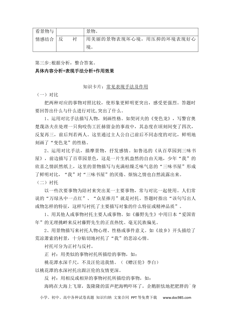 30 记叙文阅读之分清表现手法（13页）.docx