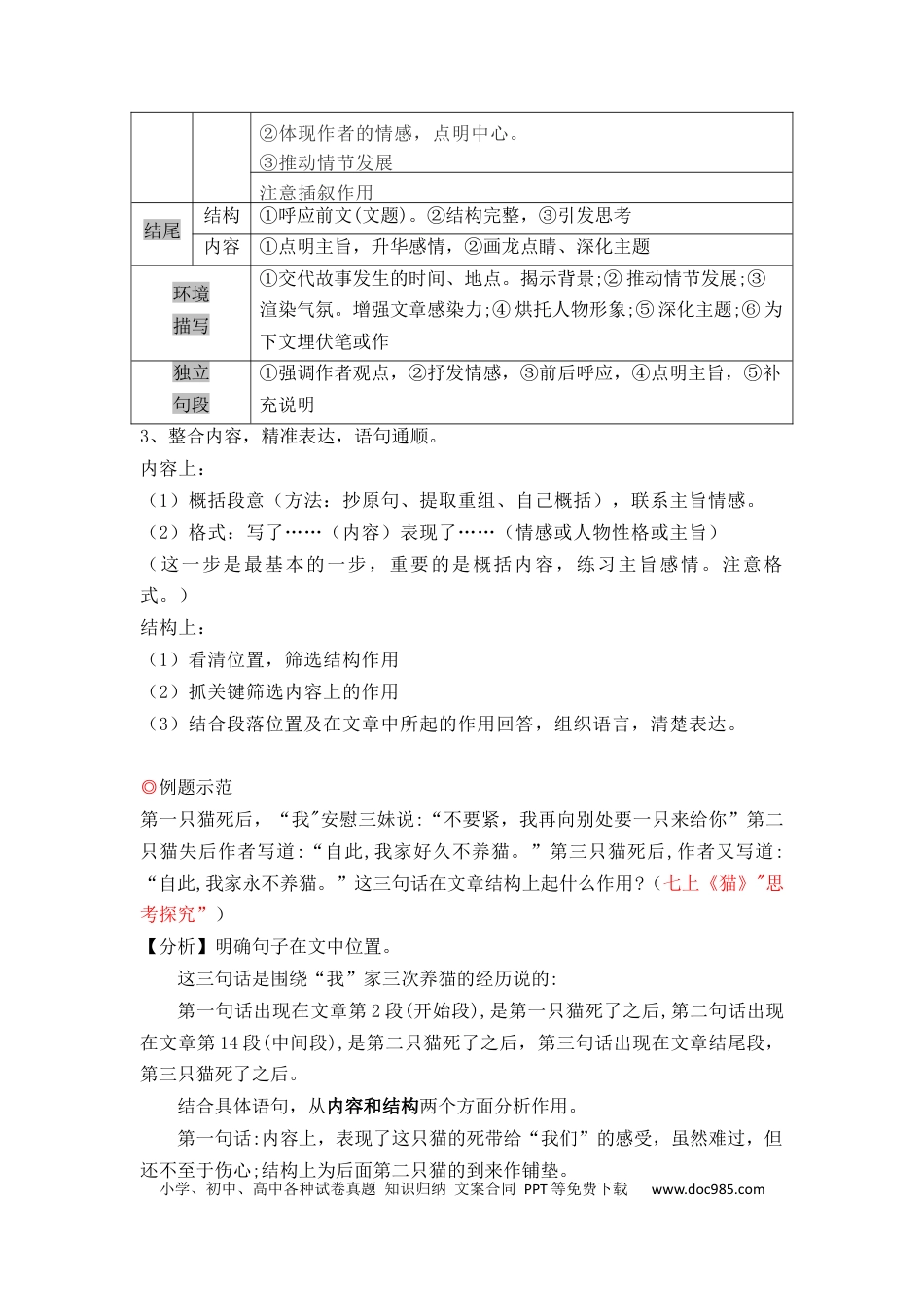 28 记叙文阅读之掌握句段作用（11页）.docx
