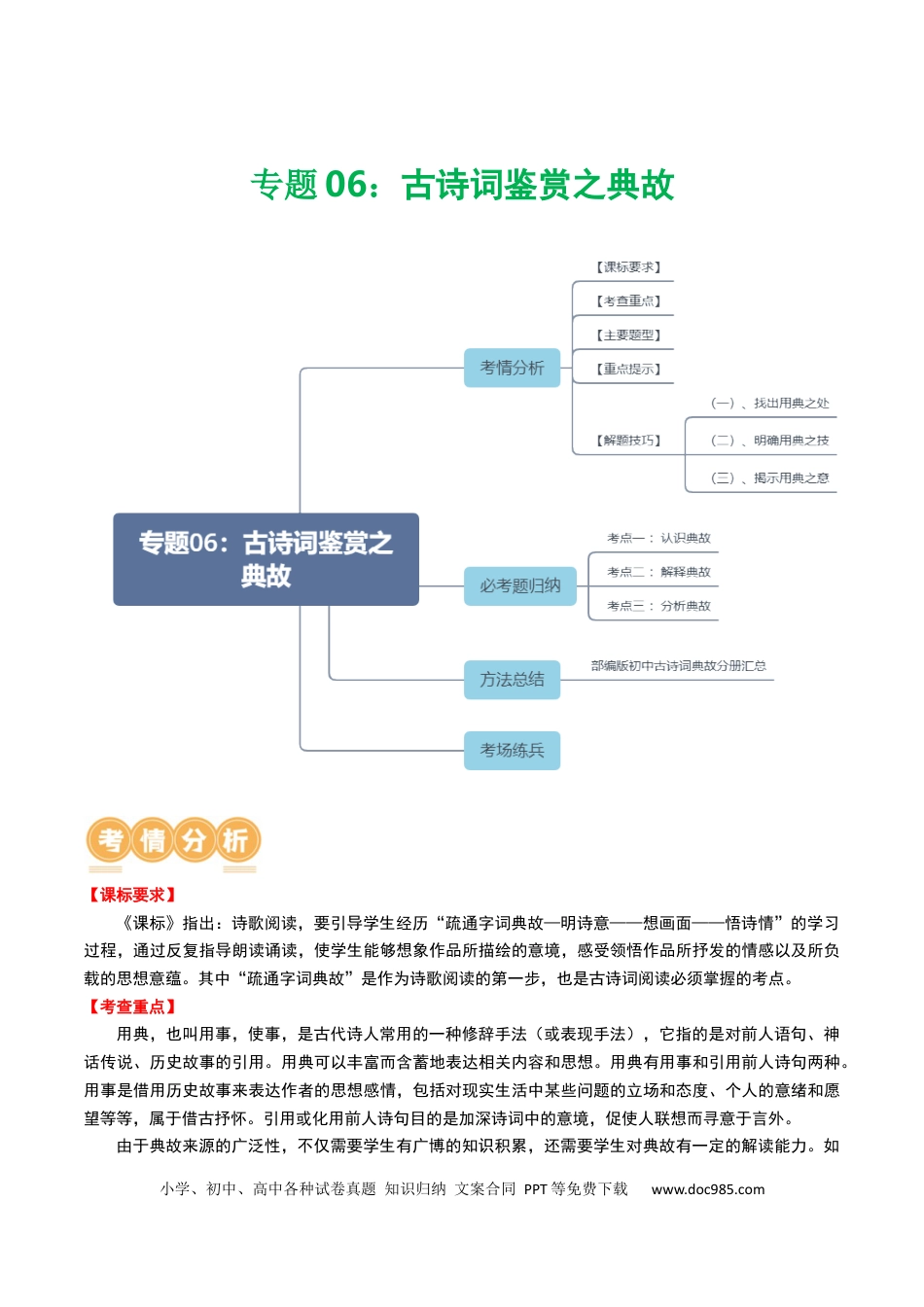 专题06：古诗词鉴赏之典故（解析版）.docx