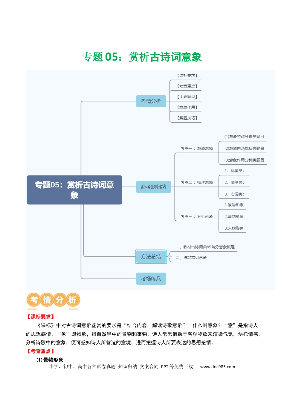 专题05：赏析古诗词意象（解析版）.docx