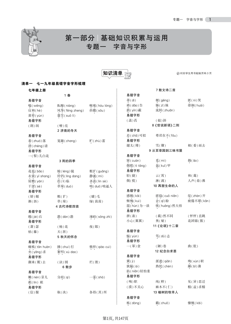 初中语文总复习专题知识要点.pdf