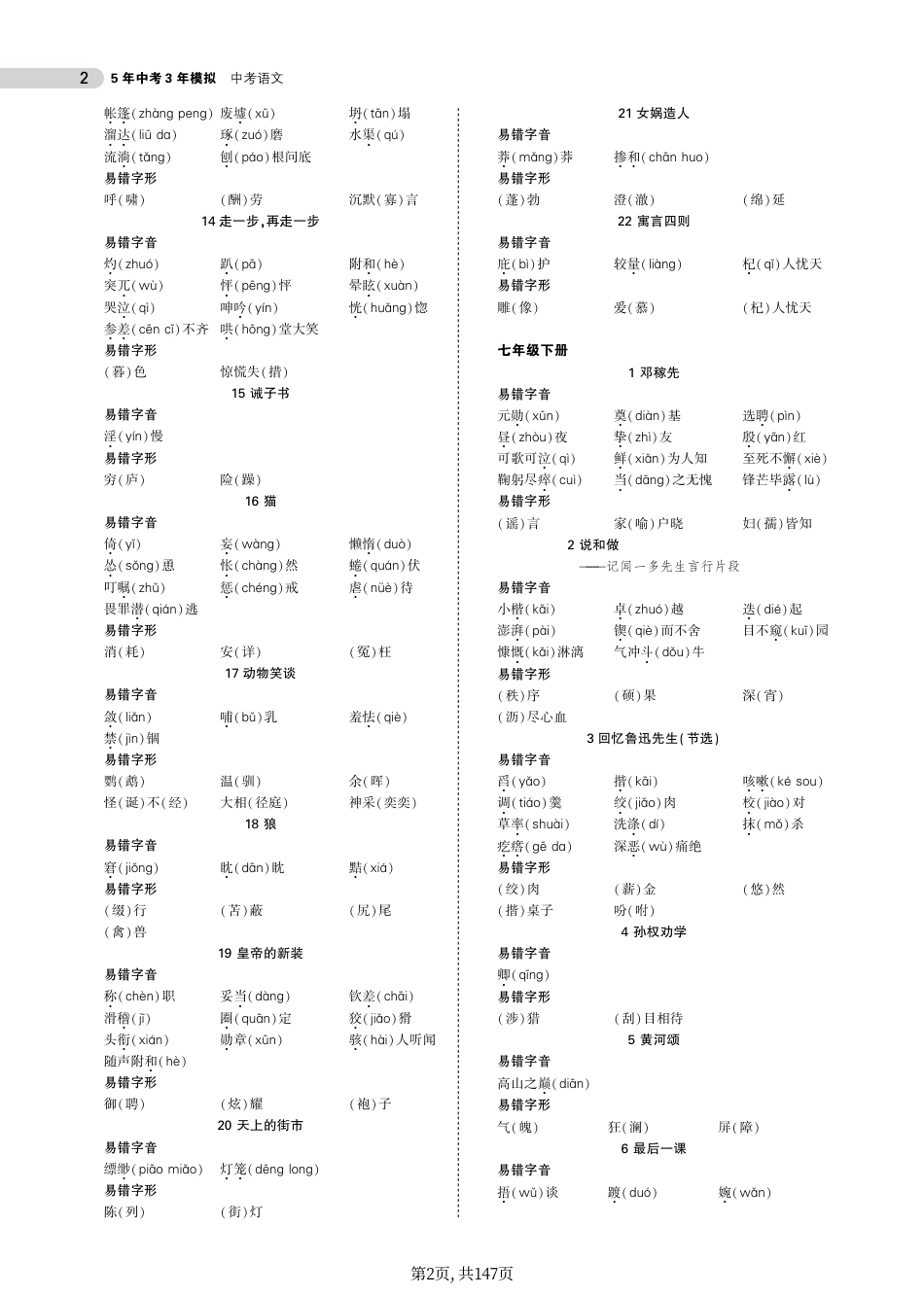 初中语文总复习专题知识要点.pdf