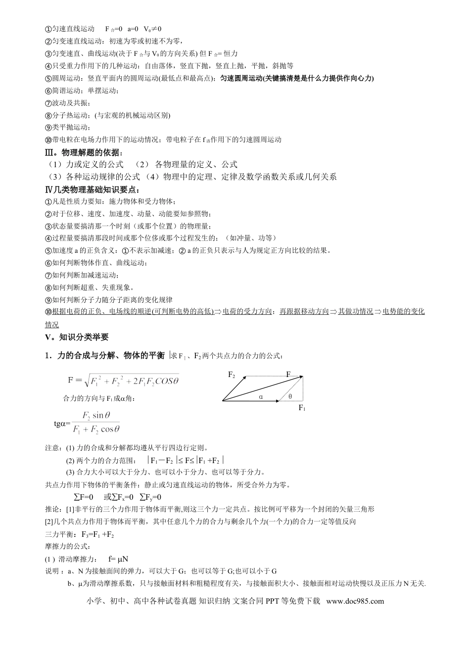 高考物理（超详）高中物理知识点归纳汇总.doc