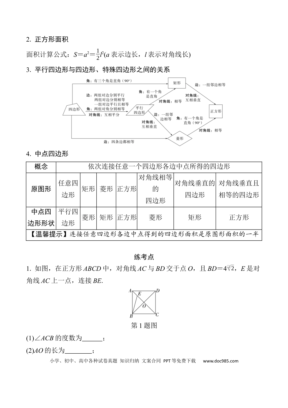 初中数学初中数学49个微专题考点讲练27   正方形  （含答案）.docx
