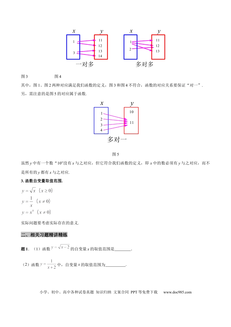 初中数学专题01 函数概念及其图象基础知识精讲（解析版）.docx
