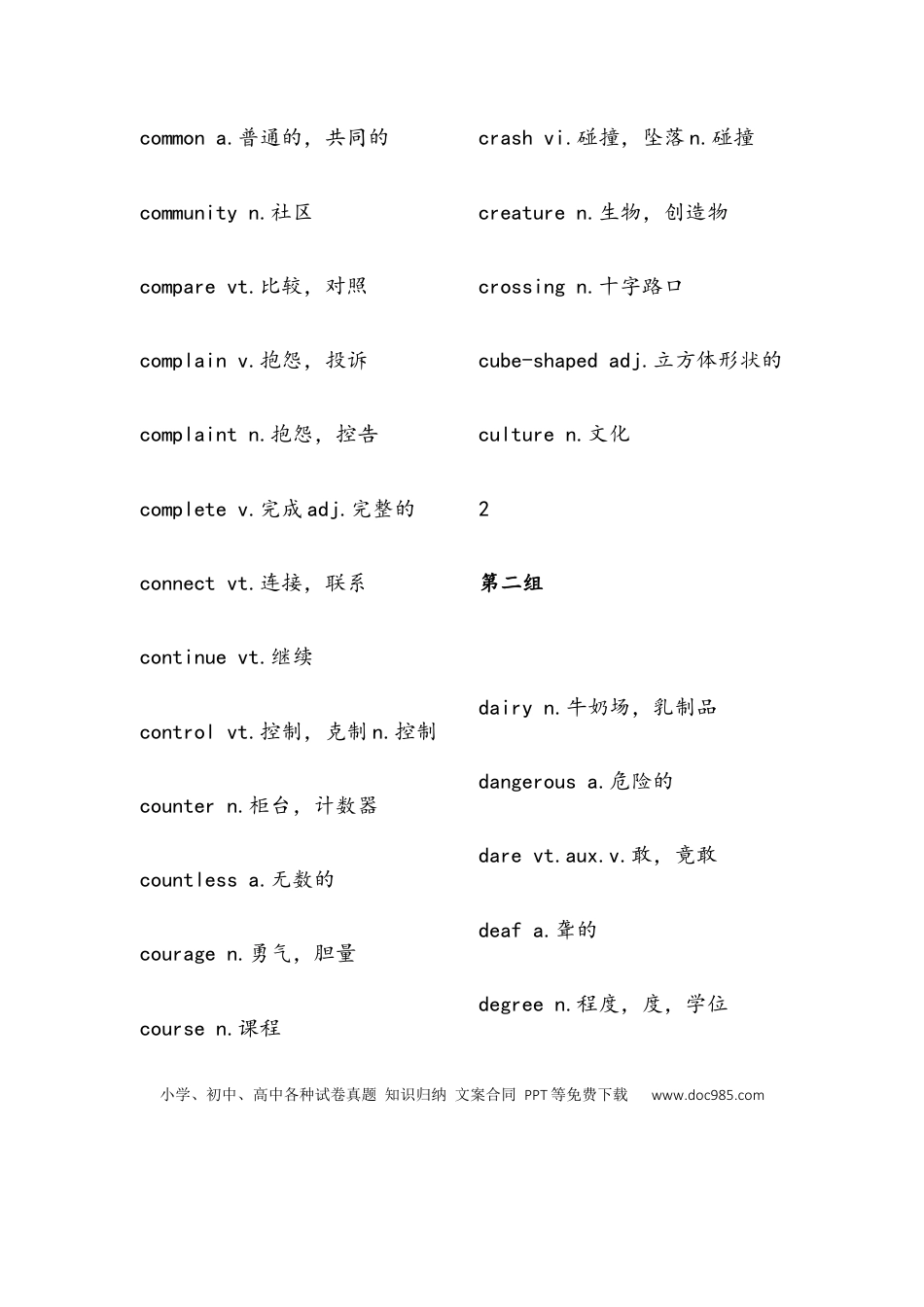 初中英语完型填空高频词语及短语汇总.docx