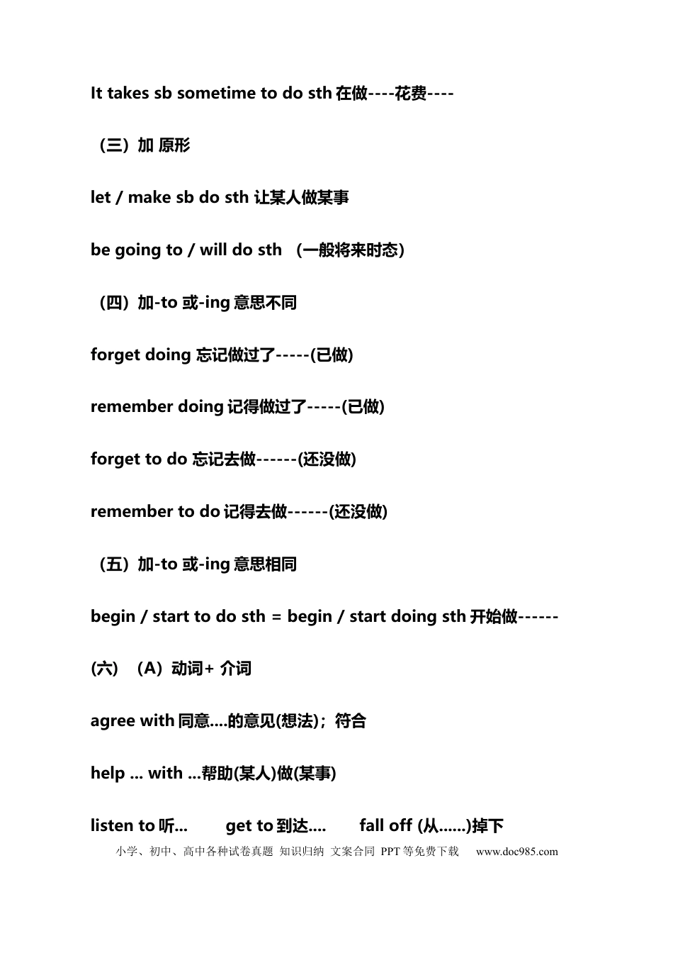 初中英语常见固定搭配大全.docx