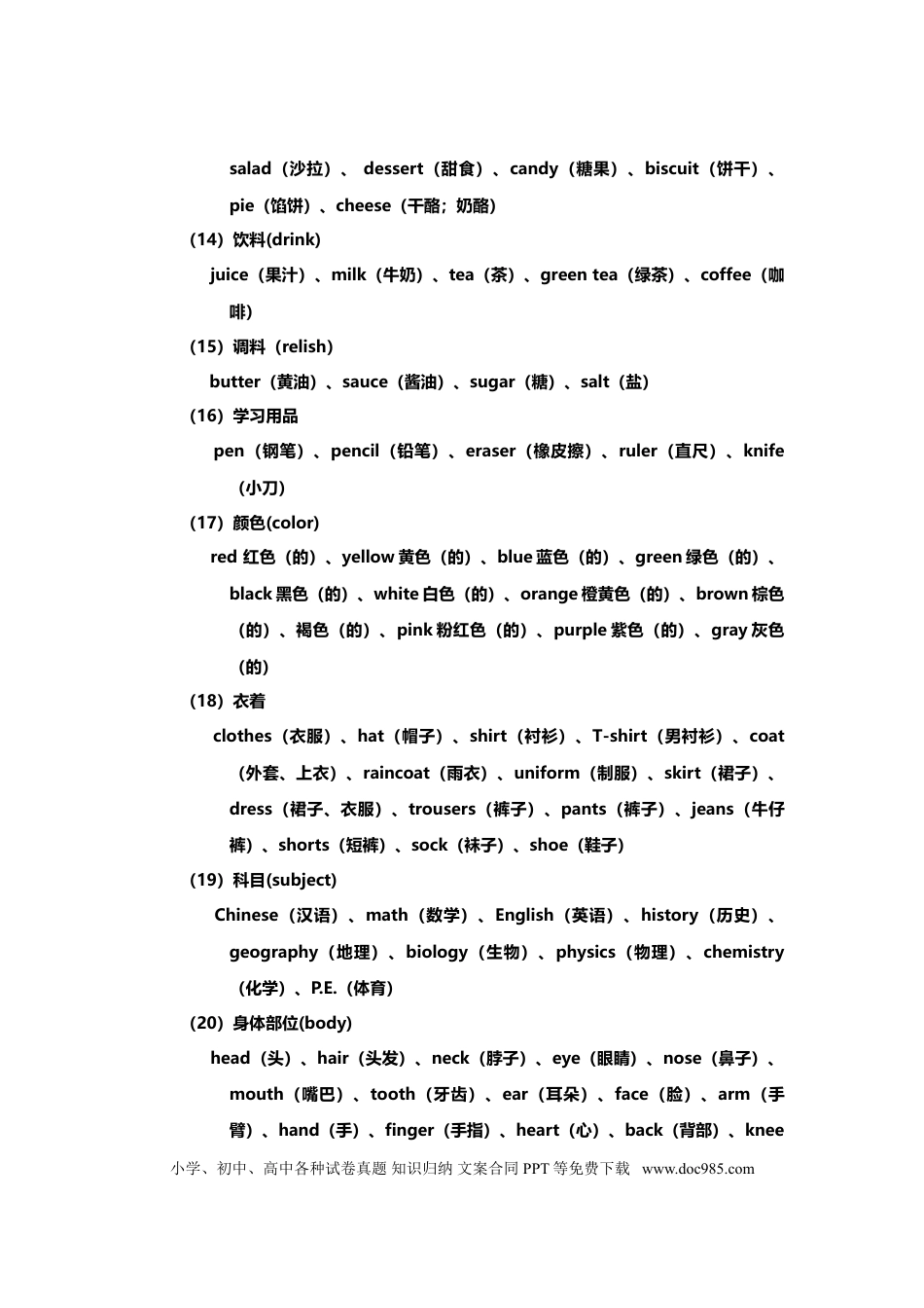 初中英语单词【六大记忆法】词汇表(完整版).doc