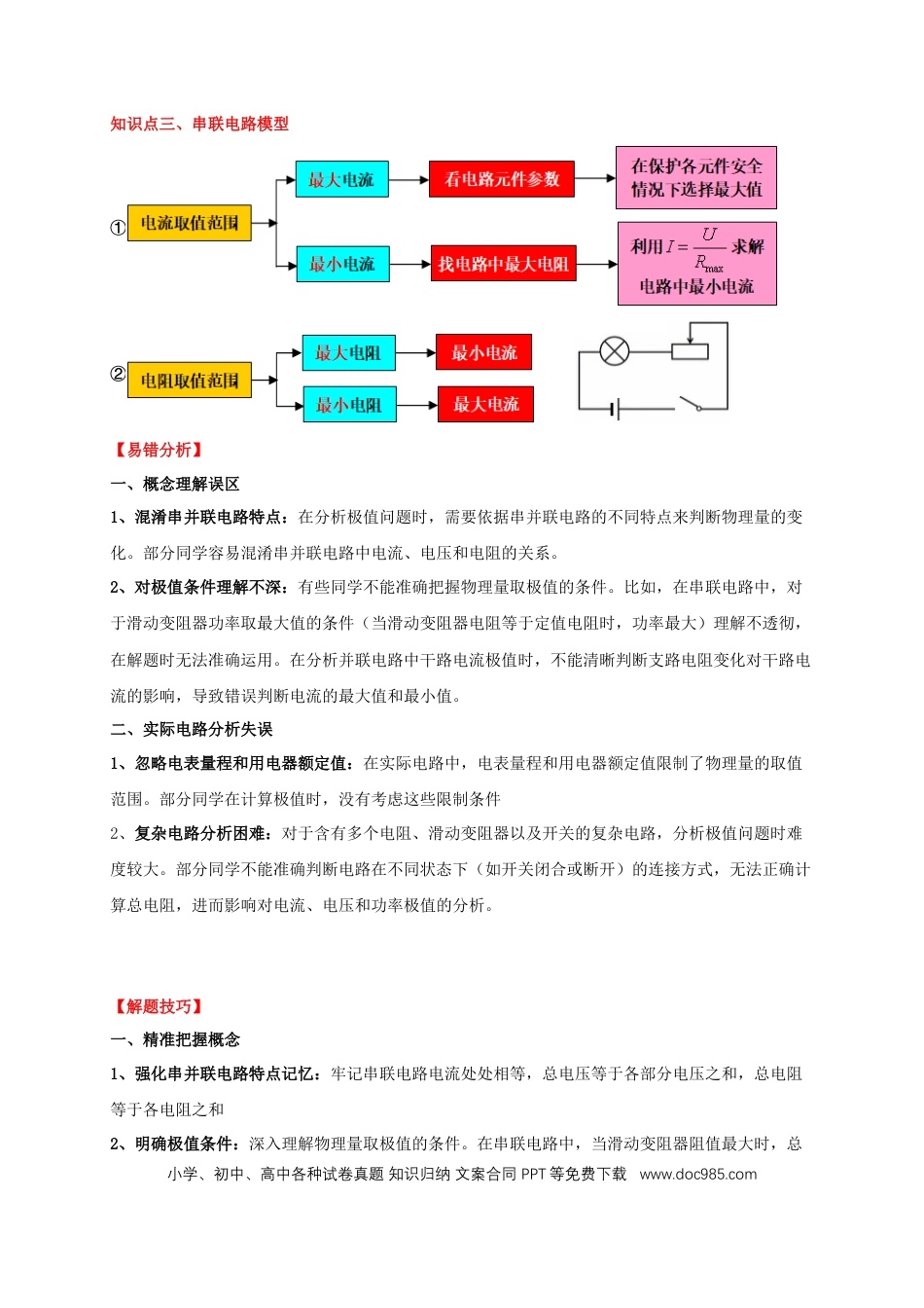 易错点18 会分析电路中的极值、范围问题（3陷阱点2题型）（解析版）.docx