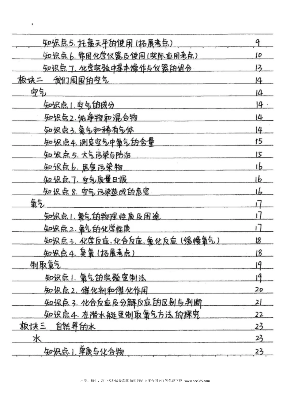 初中化学笔记.doc
