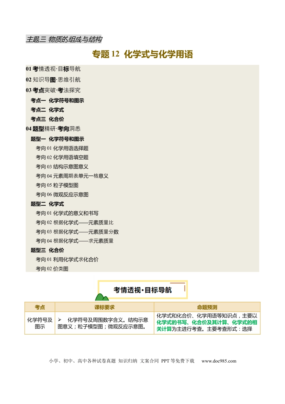 专题12 化学式与化学用语（原卷版）.docx