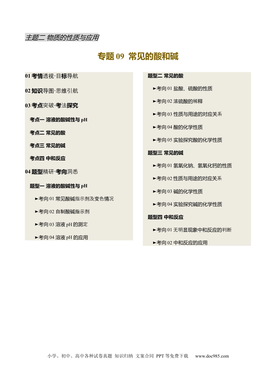 专题09 常见的酸和碱（解析版）.docx