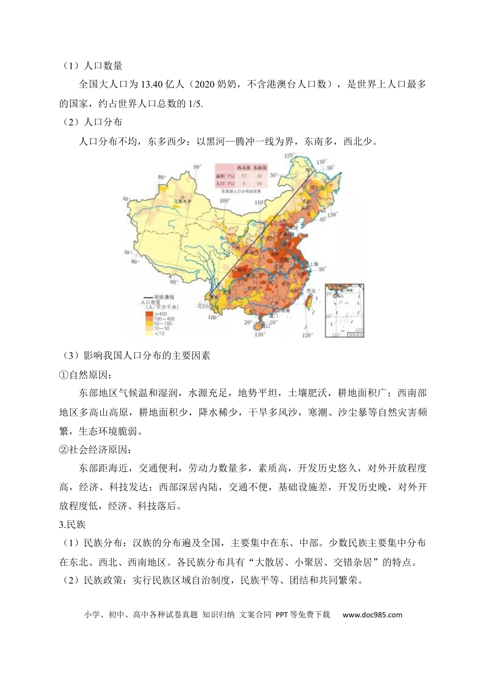 初中地理速记清单：中国地理概况.docx