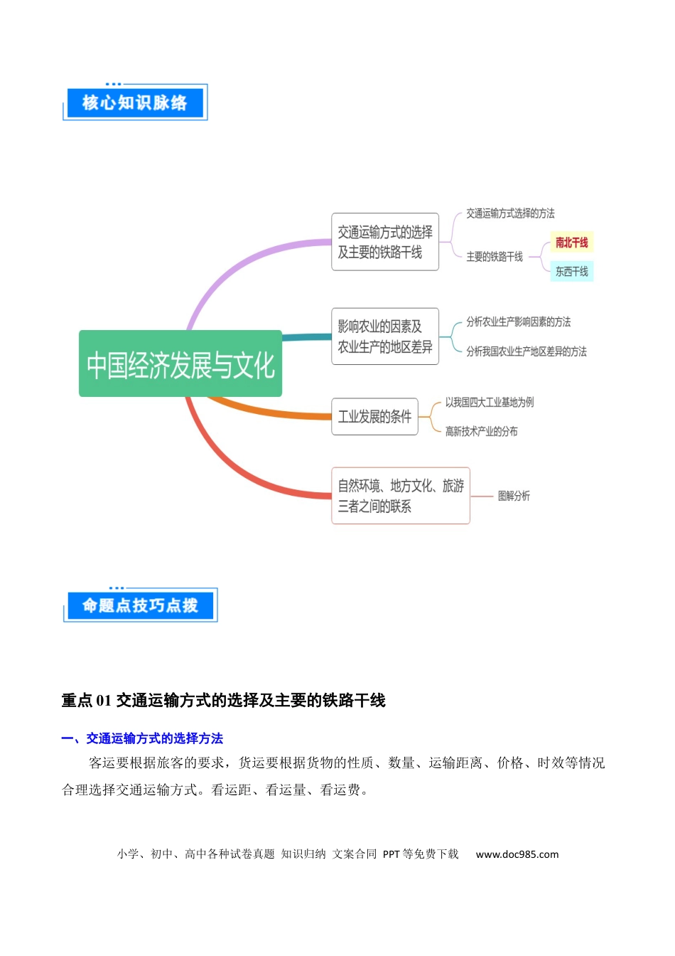 重难点12 中国的经济发展与文化（4大重难+命题预测+新考法）（解析版）.docx