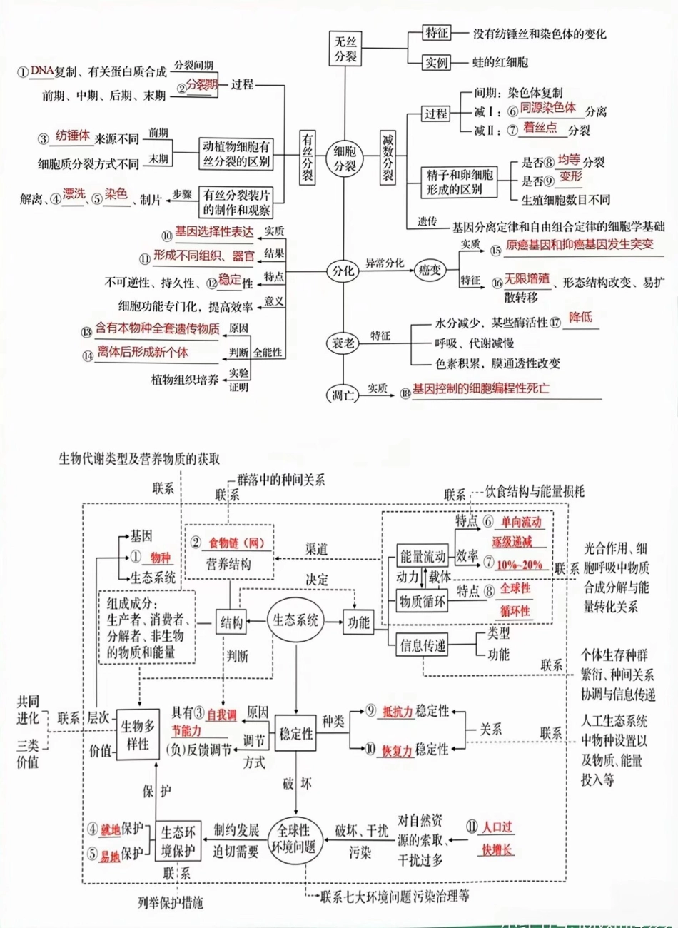 高中生物知识概念图.pdf