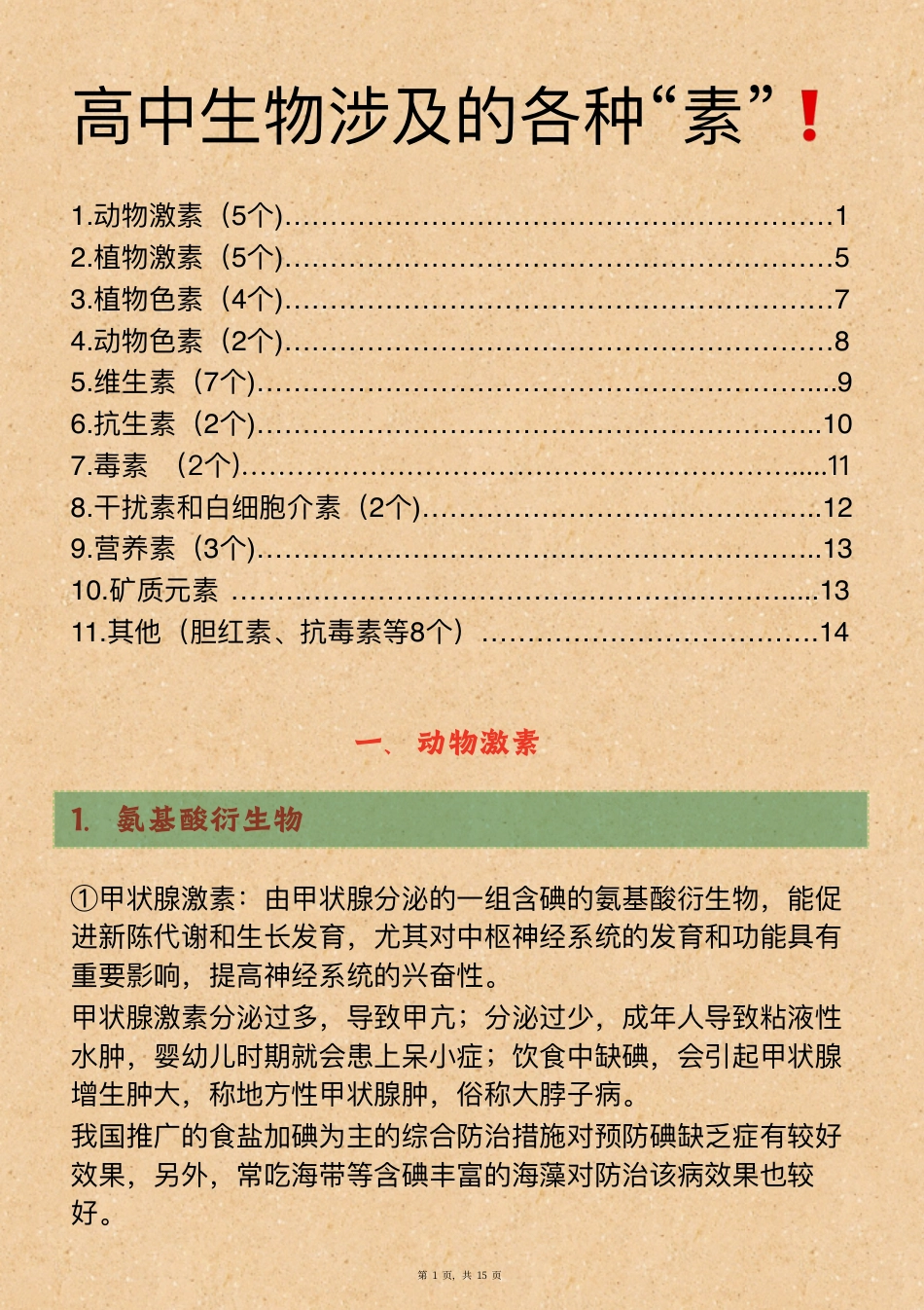 3、高中生物涉及的各种“素”.pdf