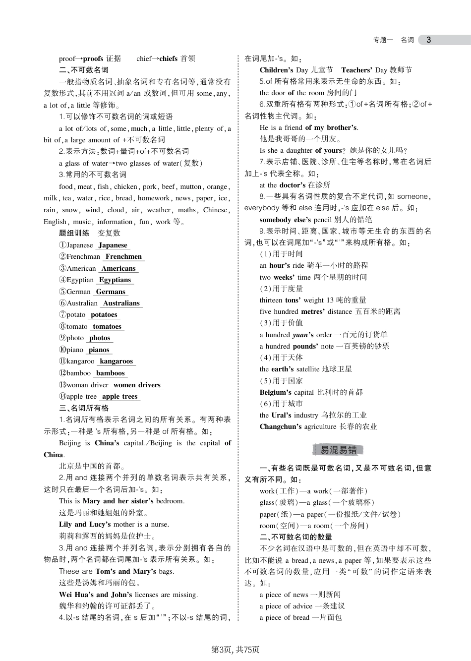 初中英语中考英语总复习专题知识要点.pdf