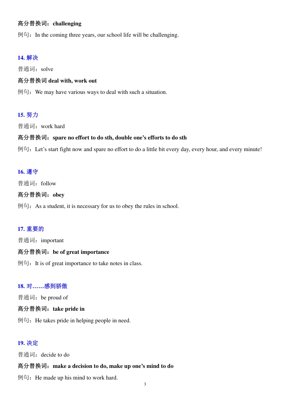 初中英语高分写作替换词+万能句式+万能套用模板.pdf