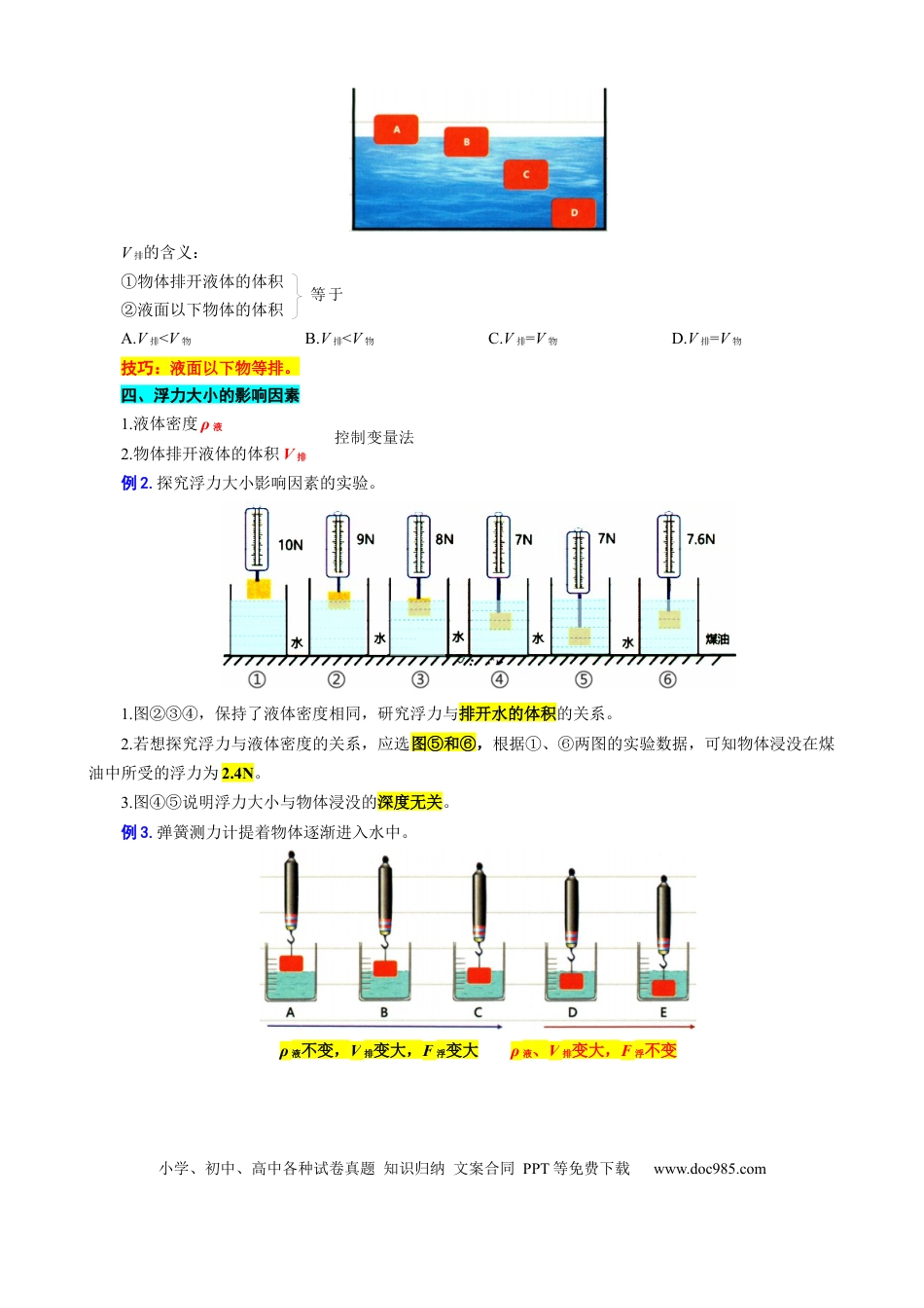 初中物理17.“浮力及其计算”重难点突破与题型归类.docx