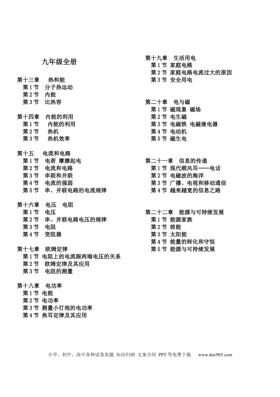 初中物理初中物理人教版复习提纲.docx