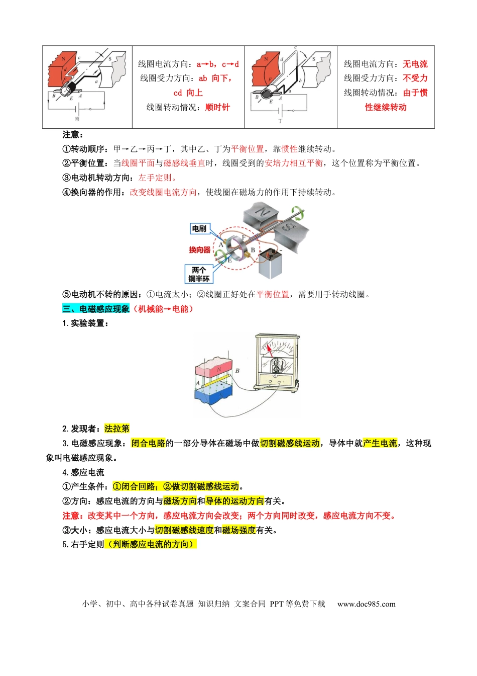 初中物理41.“电动机与发电机、能源”重难点突破及题型归类.docx
