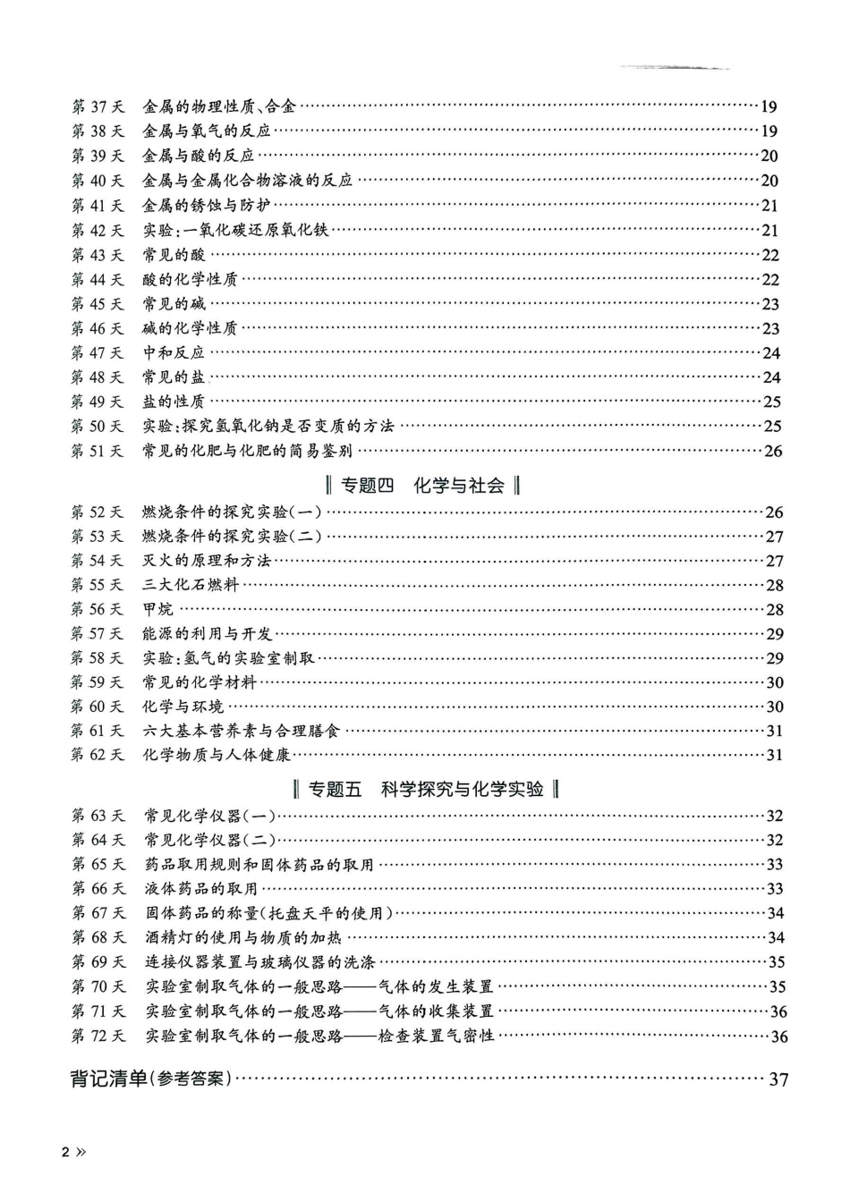初中化学考点与方程式睡前默写.pdf