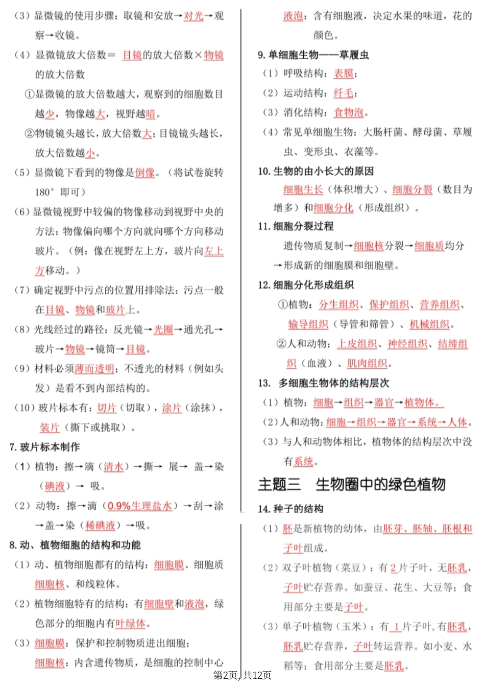 初中生物84条必考点——抢分秘籍(全国通用版).pdf