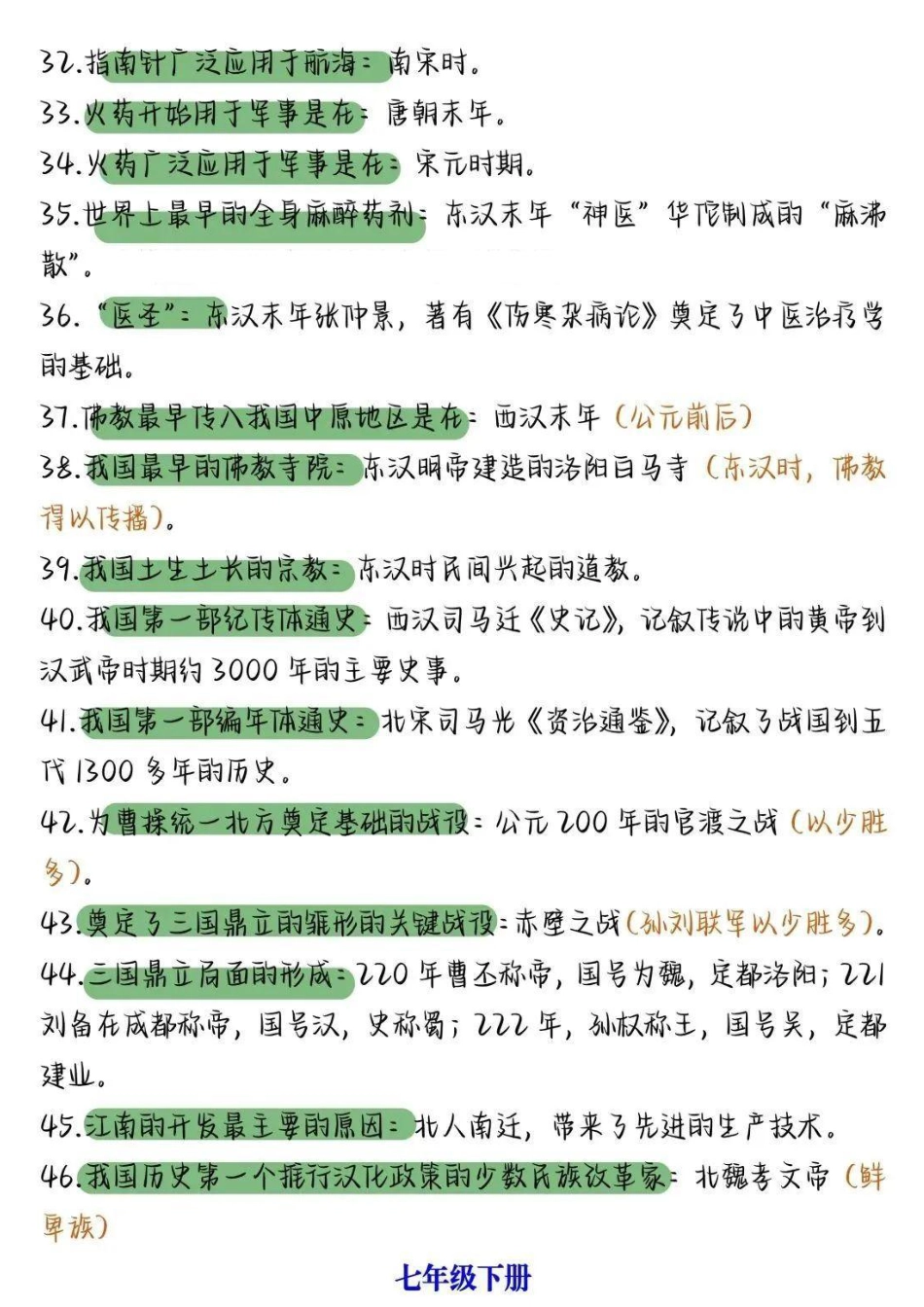 初中历史全册考点，20天背完.pdf