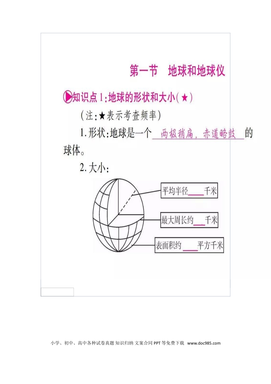 初中地理知识.doc