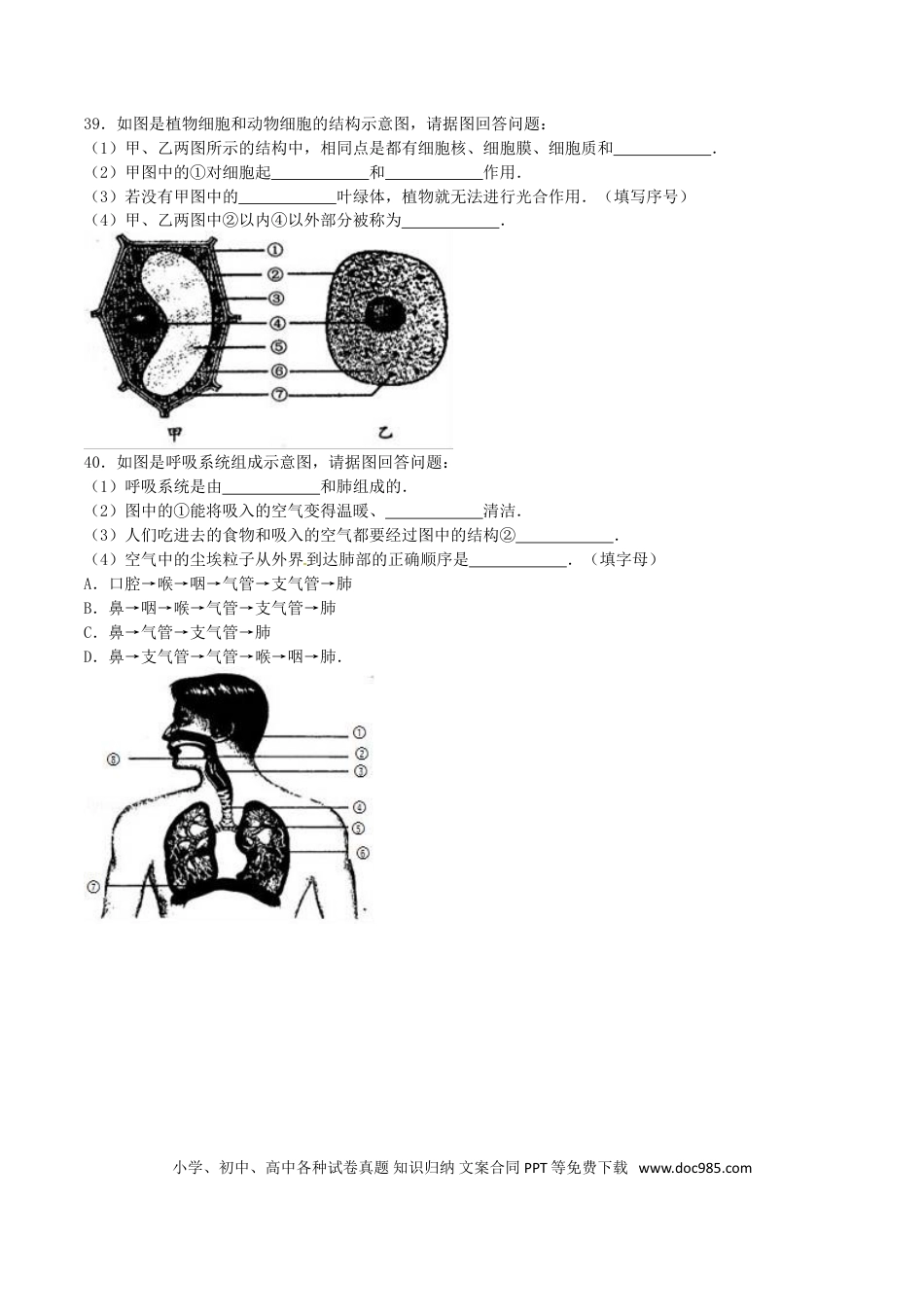 黑龙江省绥化市2016年中考生物真题试题（含解析）.doc