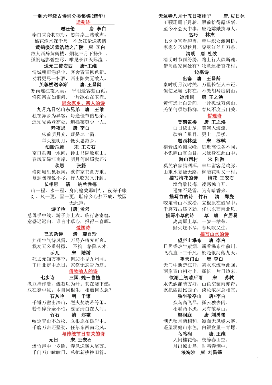 小学--部编版小学古诗分类集锦.pdf