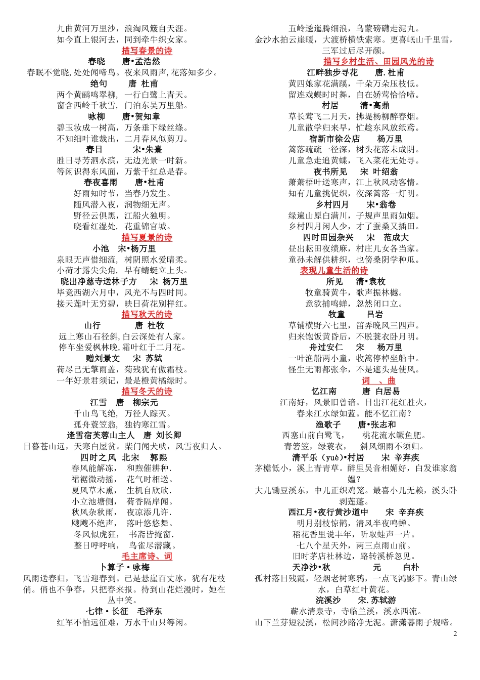 小学--部编版小学古诗分类集锦.pdf