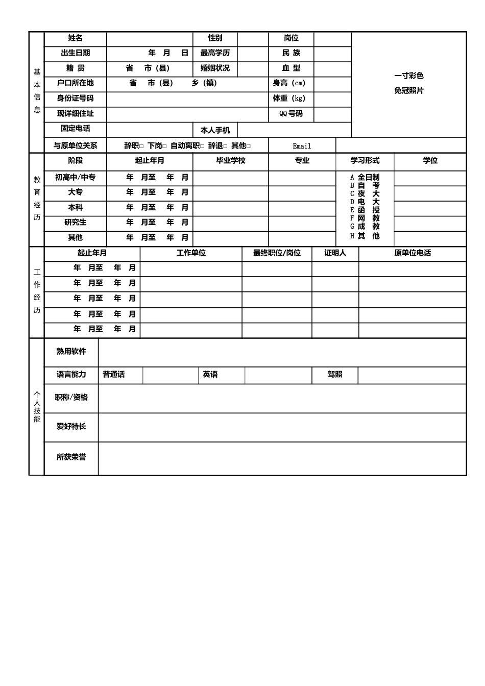 【简历封面】1000套 简历模板封面+表格 (200)  免费下载.doc