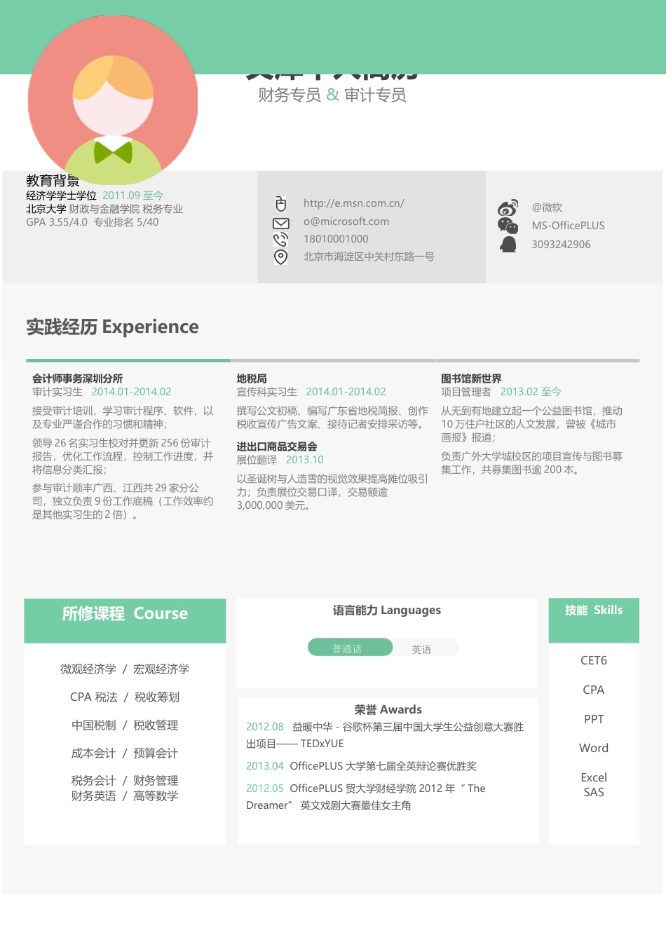 基础型简历模板 简历模板新增WORD个人简历 (86)  免费下载.docx