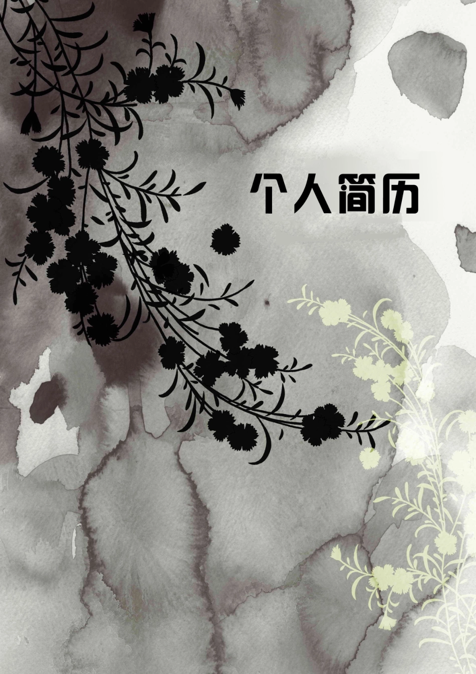 160.泼墨花草_表格式_适用于IT、工程_2页式_无内容_有封面.doc