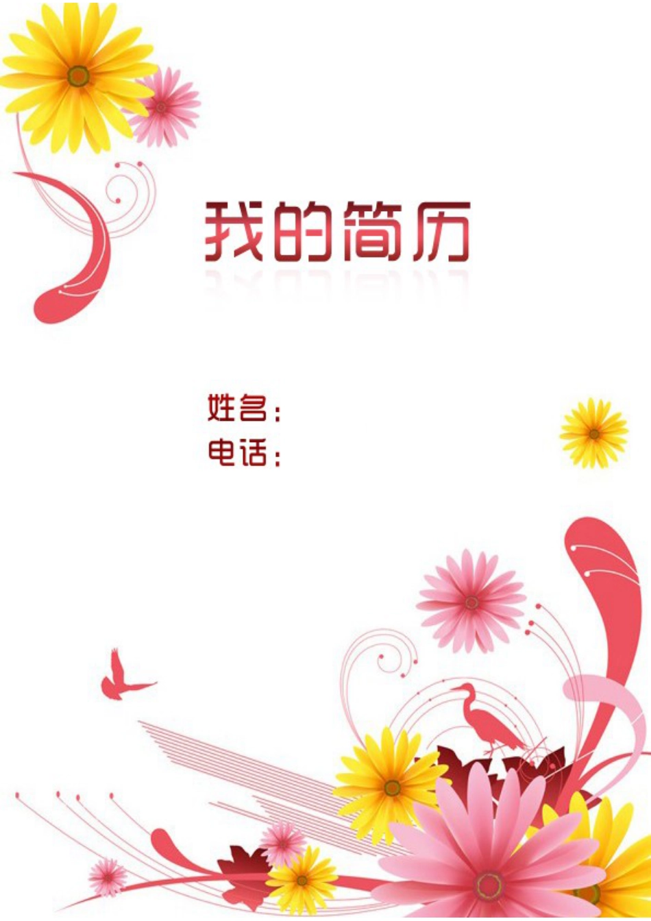 161.双色波斯菊_表格式_适用于IT、工程_2页式_无内容_有封面.doc