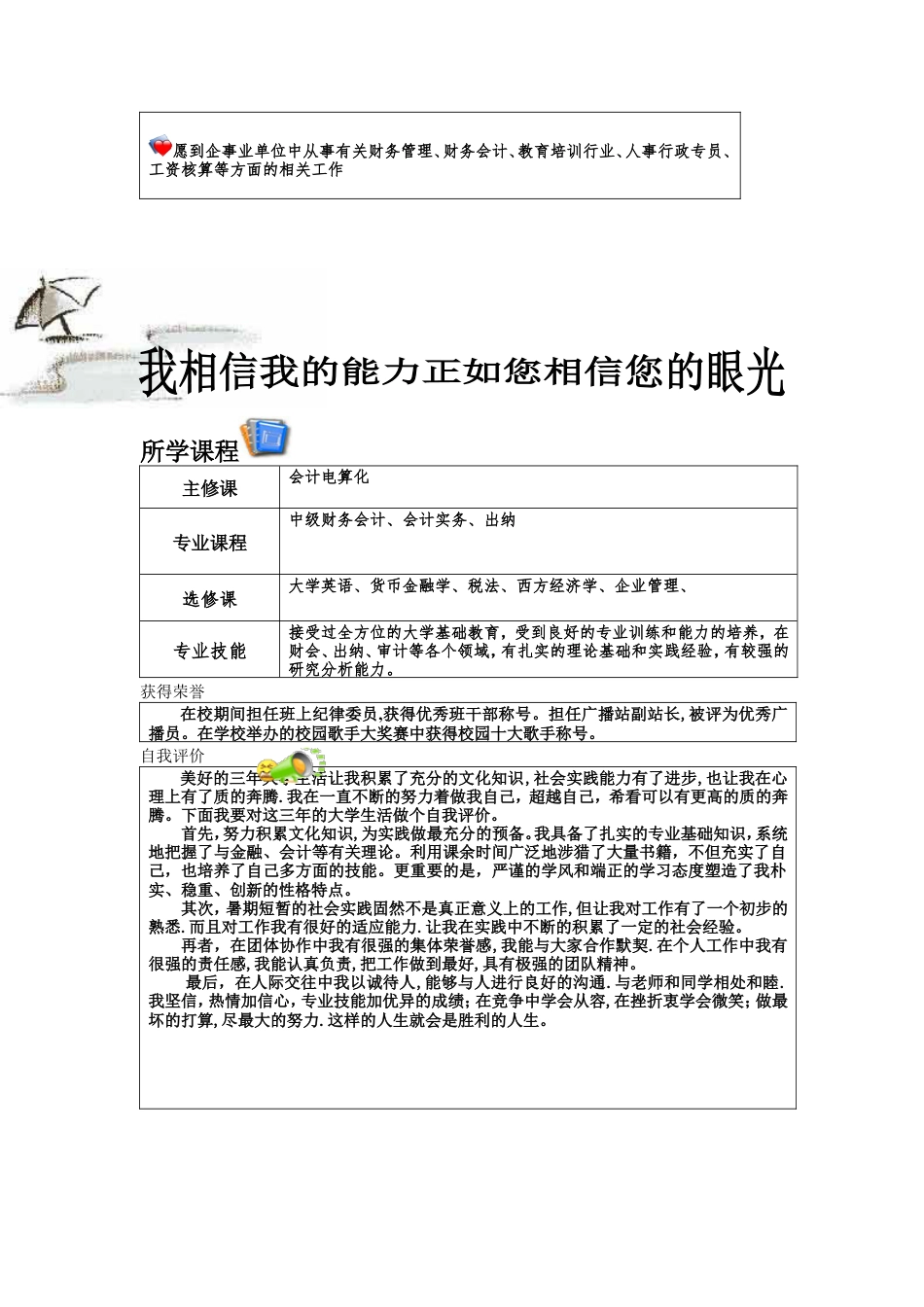 126.自荐格式_表格式_适用于应届生_4页式_无内容_无封面.doc