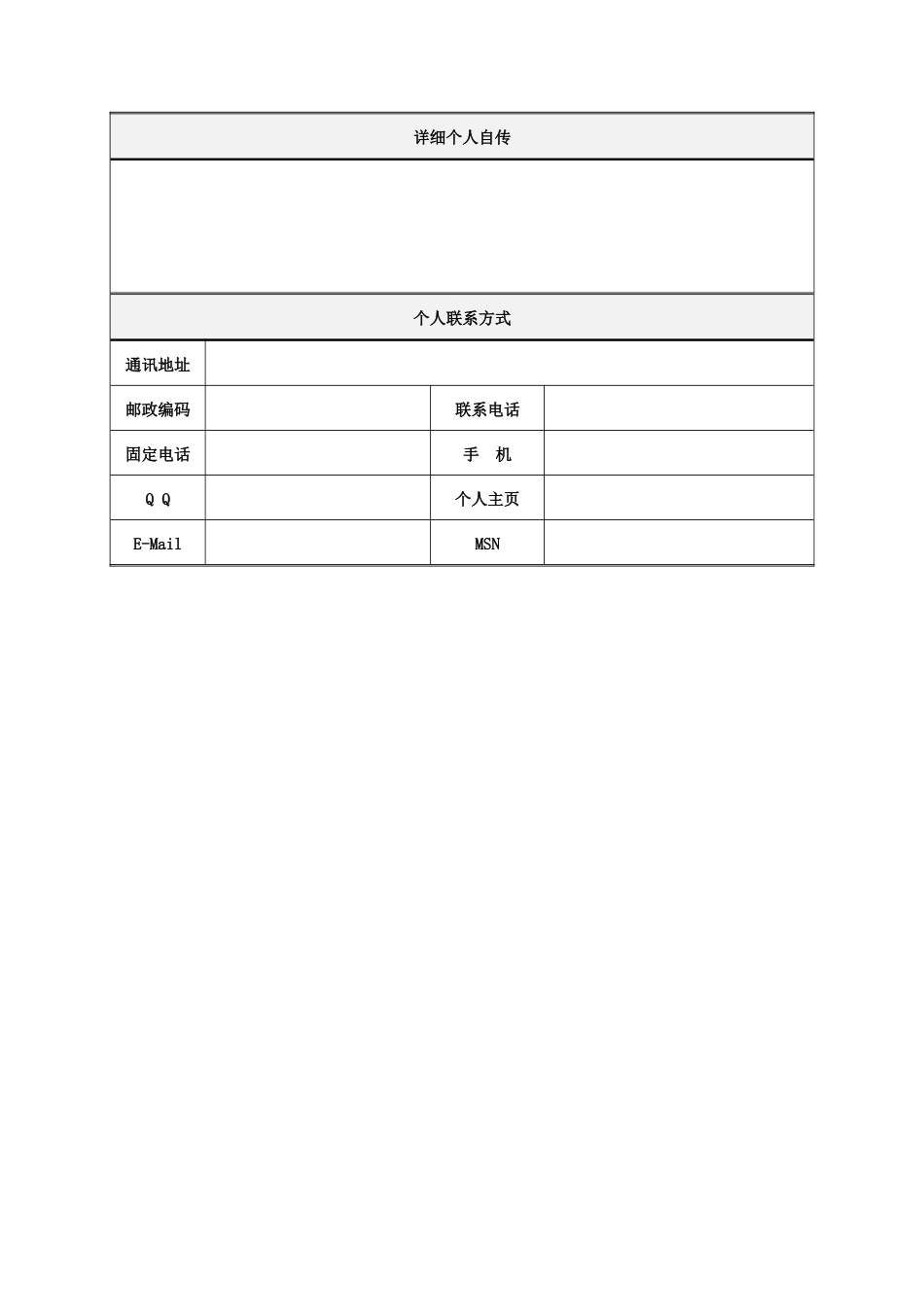 054.简明表格_表格式_适用于应届生_2页式_无内容_有封面.doc