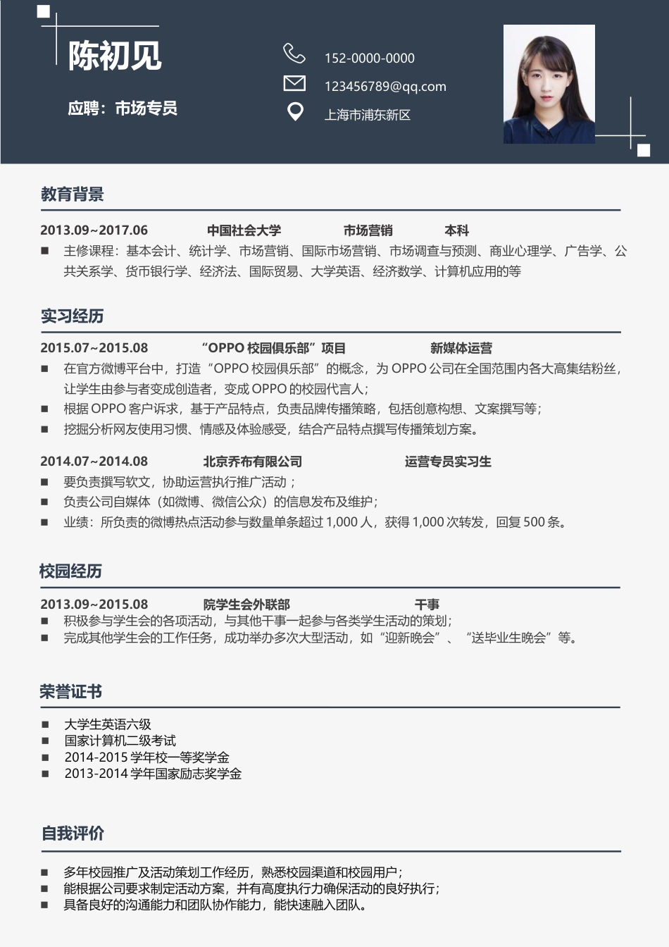 求职简历-个性简历 简历热门简历求职简历263.docx