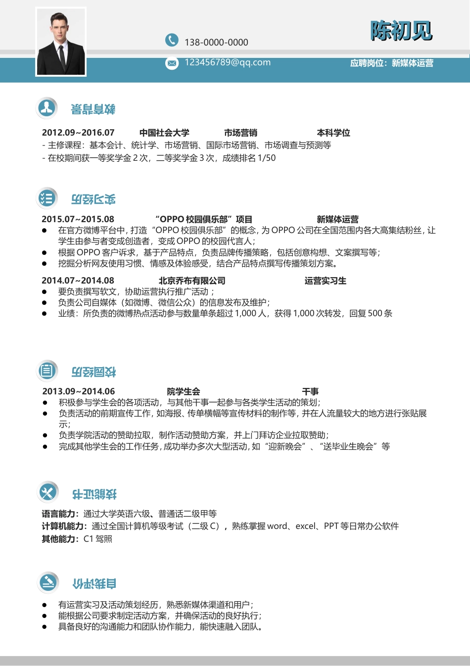 个人简历-热门简历创意简历商务简历通用简历个人简历2.doc