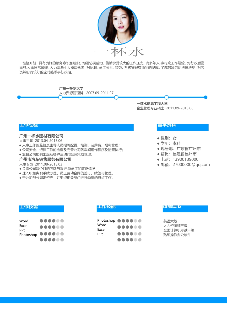 微创意简洁求职简历模板012.doc
