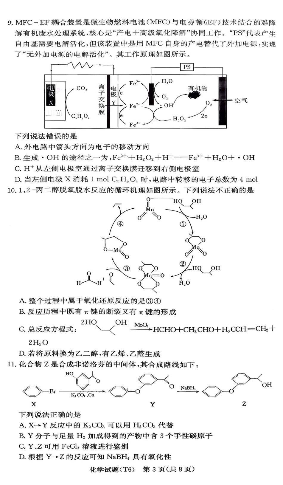 湖南师大附中2026届高三上学期月考化学试题和答案.pdf