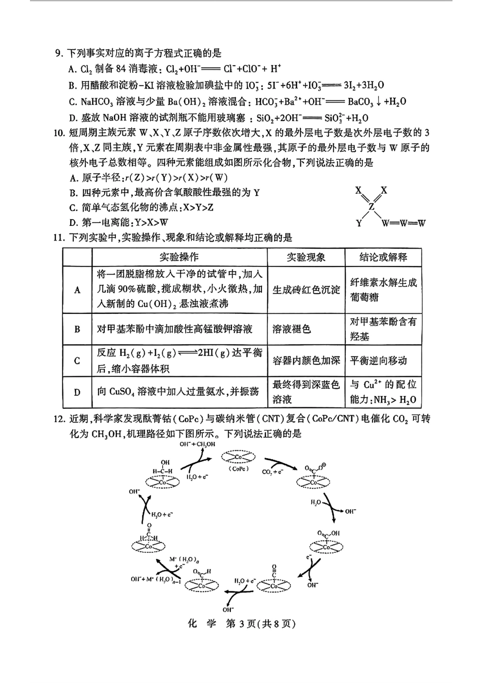 豫西北教研联盟(许洛济)2024-2025高三第一次质量检测试卷和答案.pdf